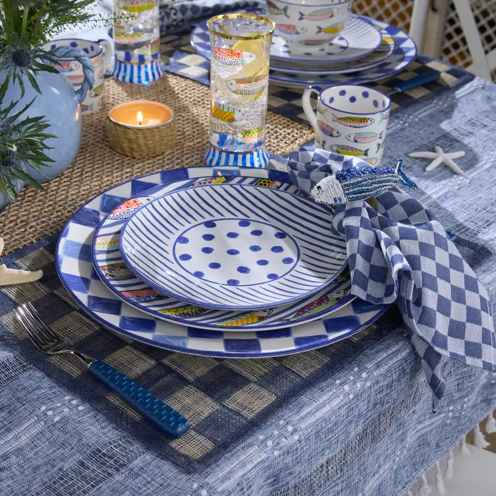 Indigo Check Napkin, Set of 4 Secondary image