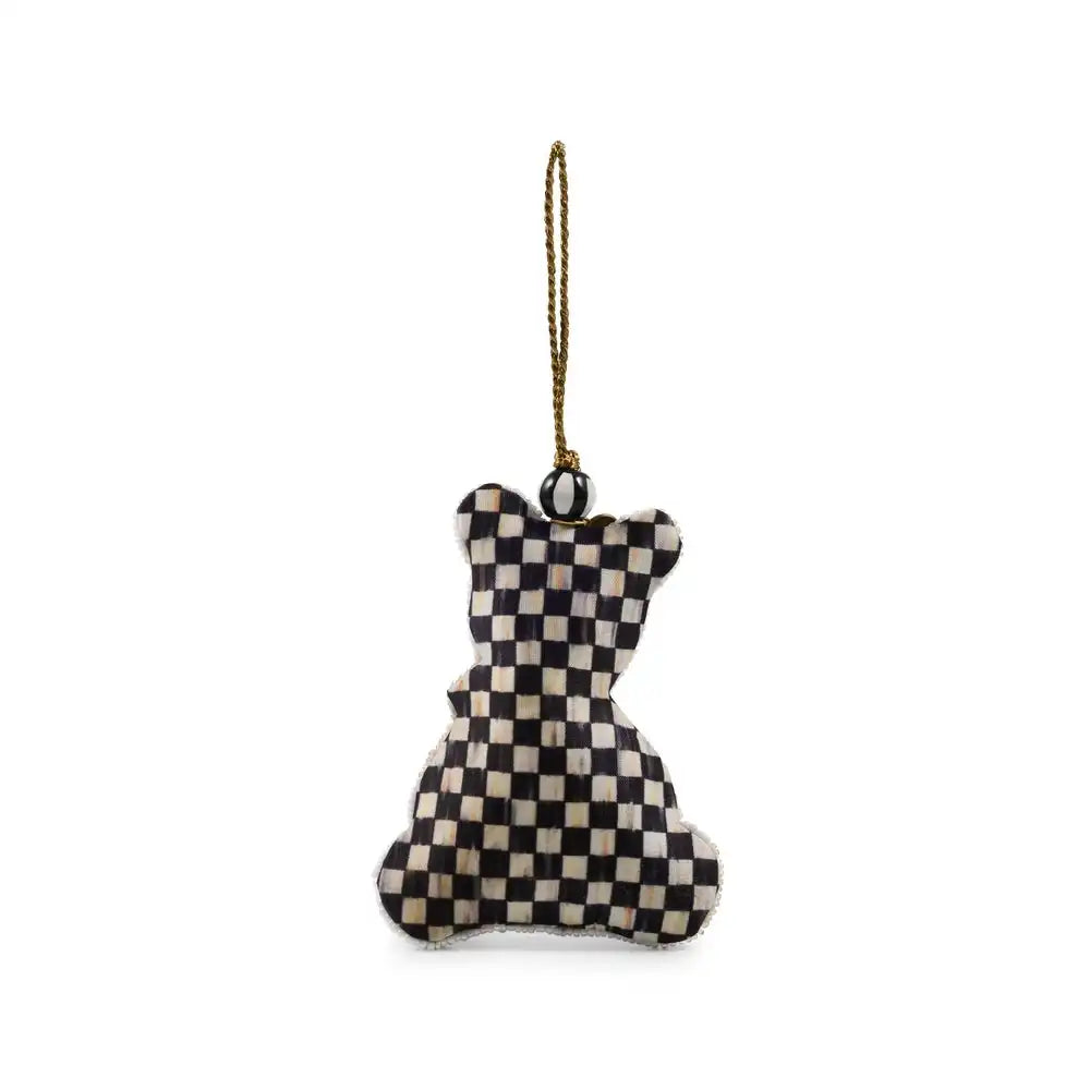 Courtly Check Bear Beaded Ornament
