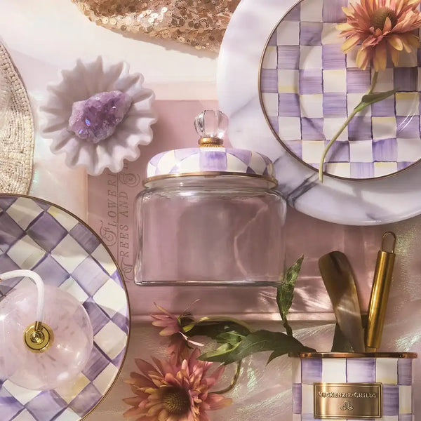 Violet Check Large Kitchen Canister
