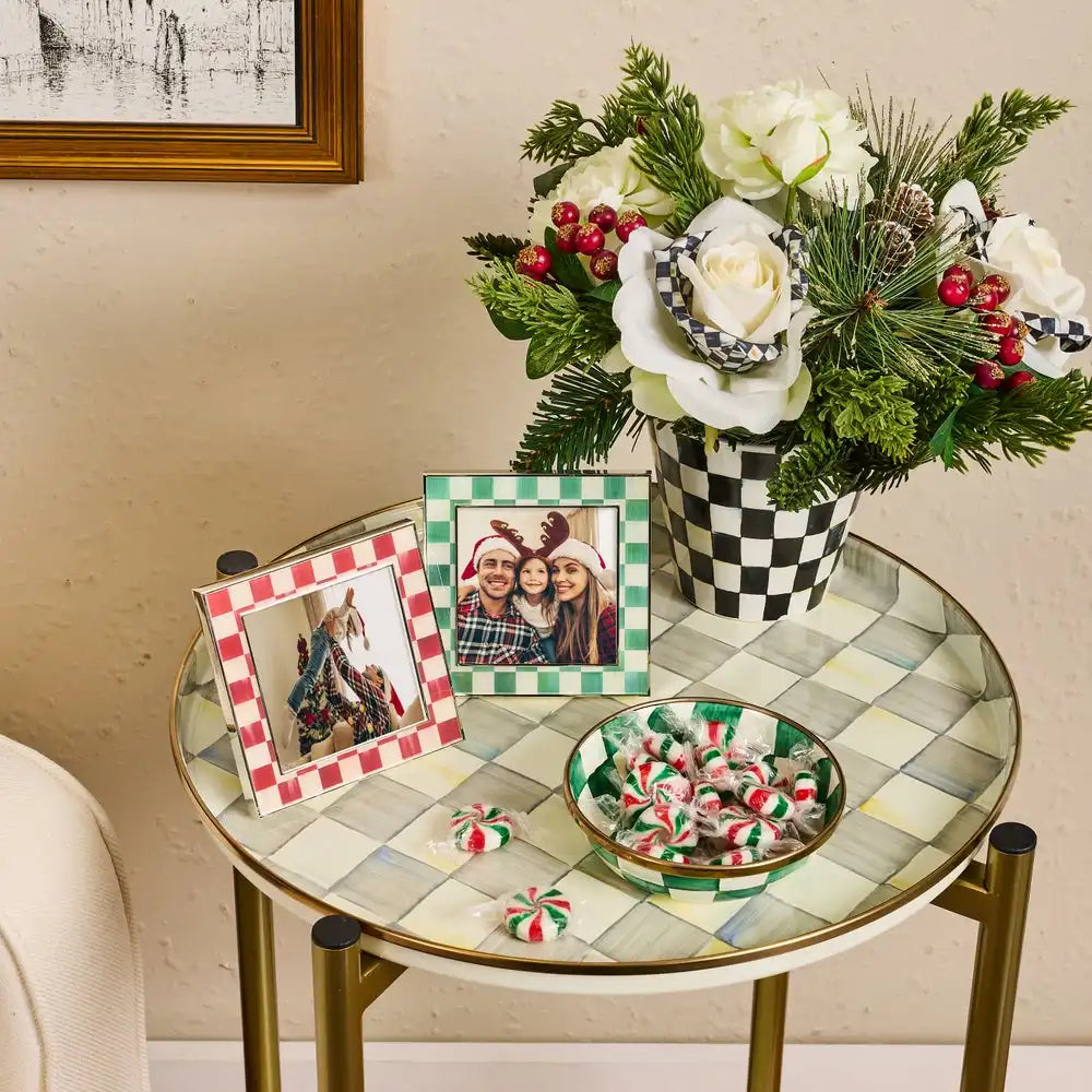 Cherry & Emerald Check Silver Plated Frames, Set of 2 Secondary image