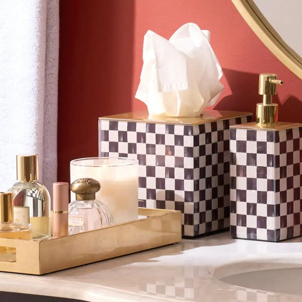 Courtly Check Glass Soap Pump
