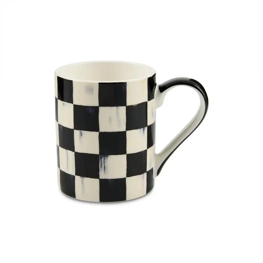 Sky Check Porcelain Mug