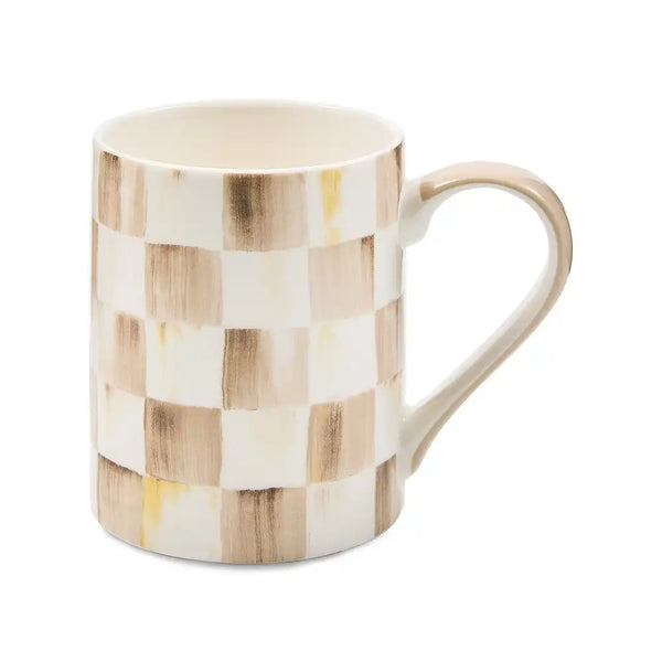 Sky Check Porcelain Mug