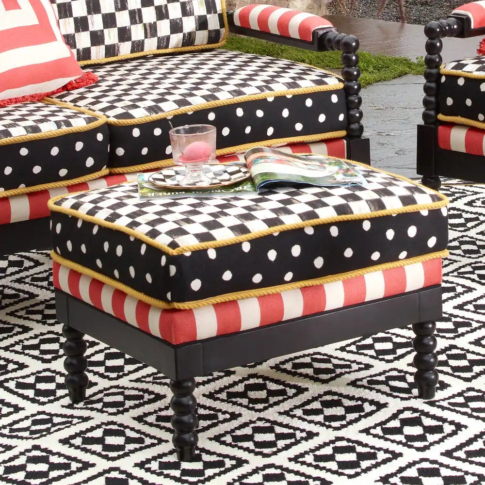 Spindle Cabana Outdoor Ottoman Secondary image