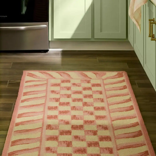 Rosy Check 3' x 5' Rug