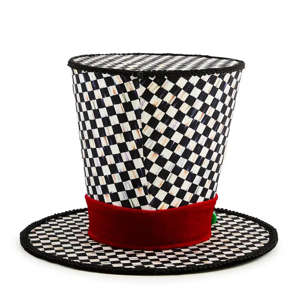 Check It Out Top Hat Fabric Tree Topper