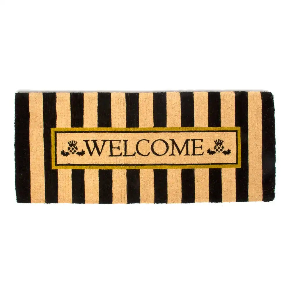 Welcome Awning Stripe Double Door Entrance Mat Main image