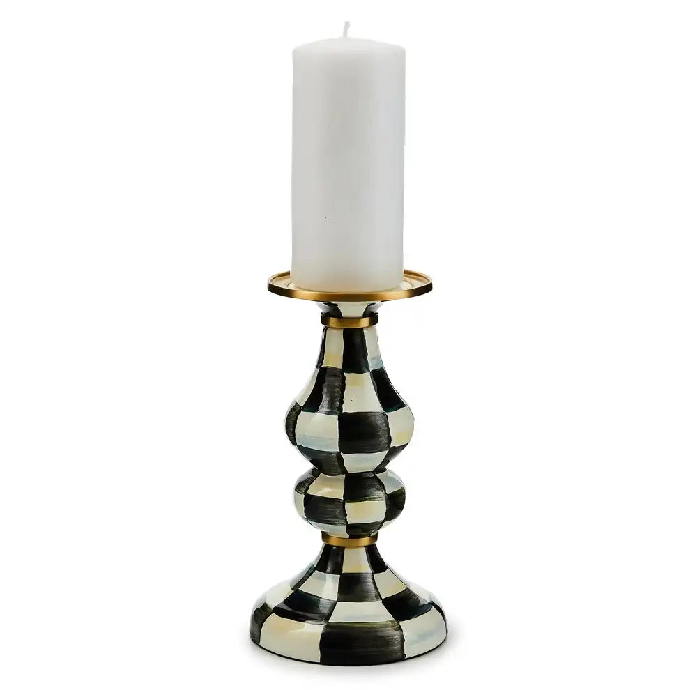 Rosy Check Medium Pillar Candlestick