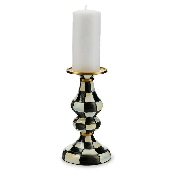 Rosy Check Medium Pillar Candlestick