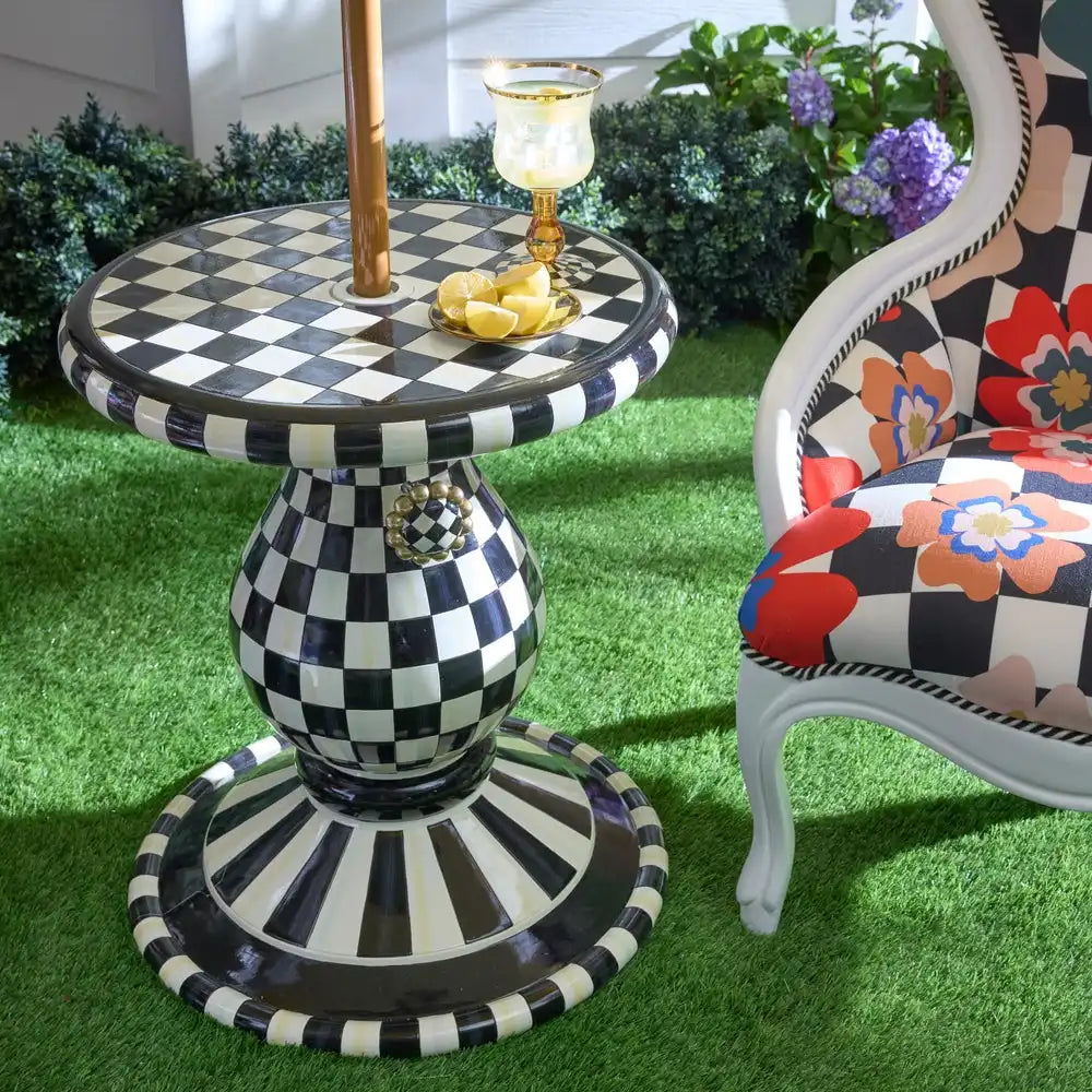 Outdoor Courtly Umbrella Stand Side Table