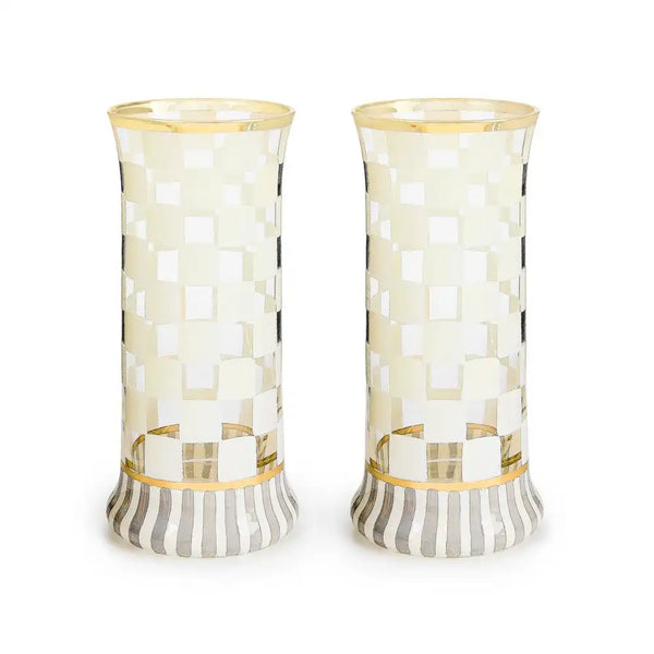 Carnival White Highball Glass, Set of 2