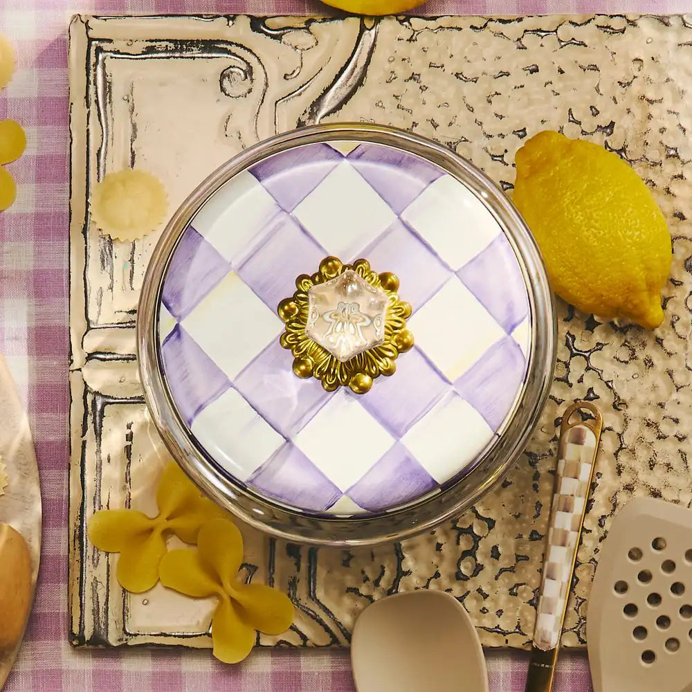 Violet Check Large Kitchen Canister Secondary image