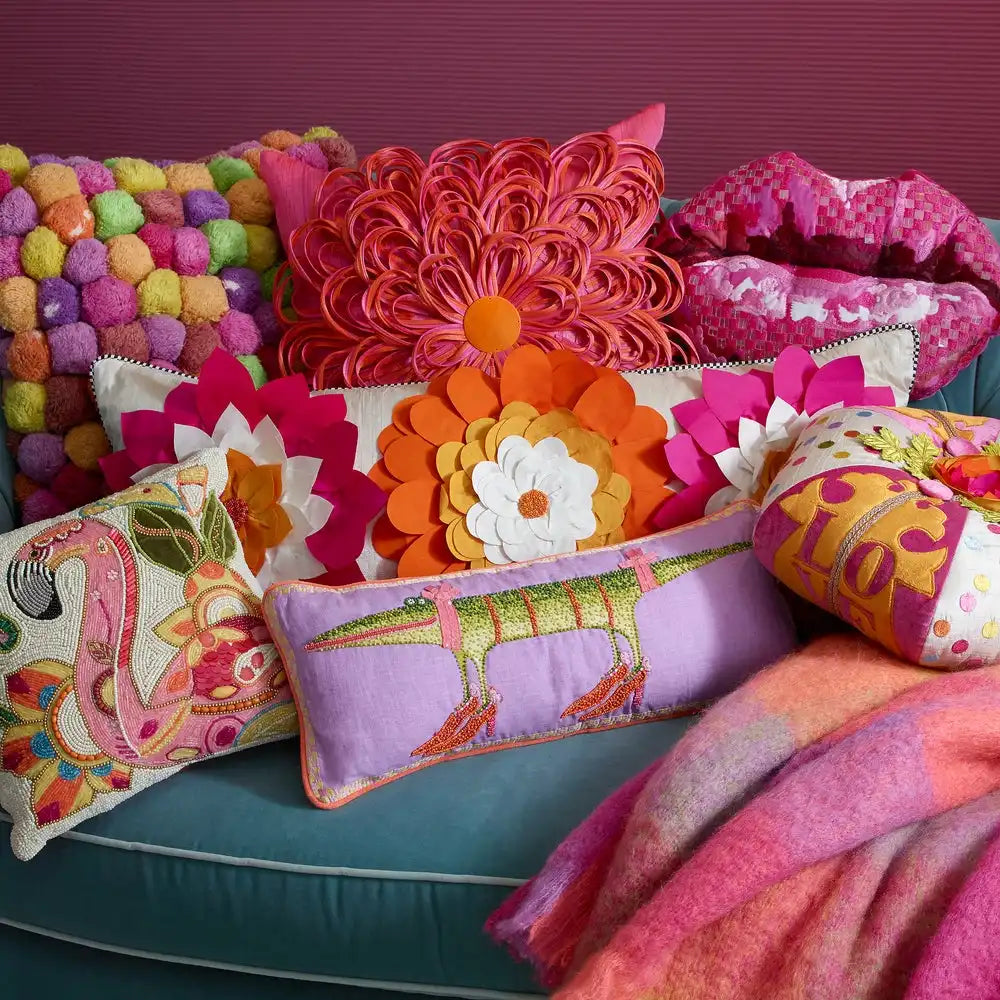 Patience Brewster Gloria Alligator Lumbar Pillow Secondary image