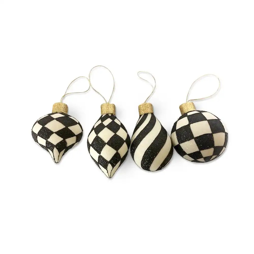 Classic Courtly Glass Ornaments, Set of 4 Main image