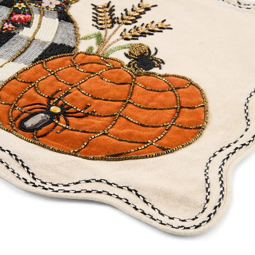 Pumpkin and Crow Table Runner