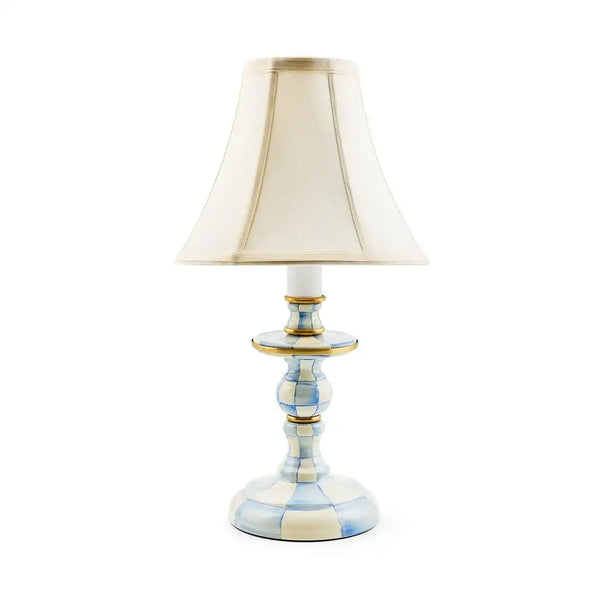 Emerald Check Candlestick Lamp