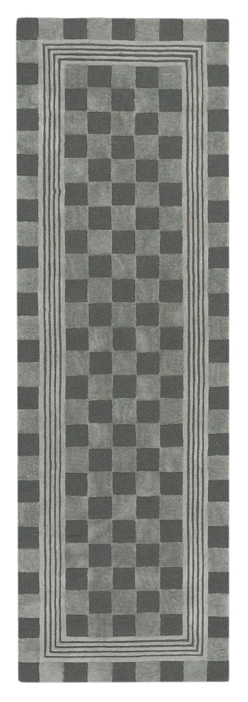 Light Grey Tonal Check 3' x 5' Rug