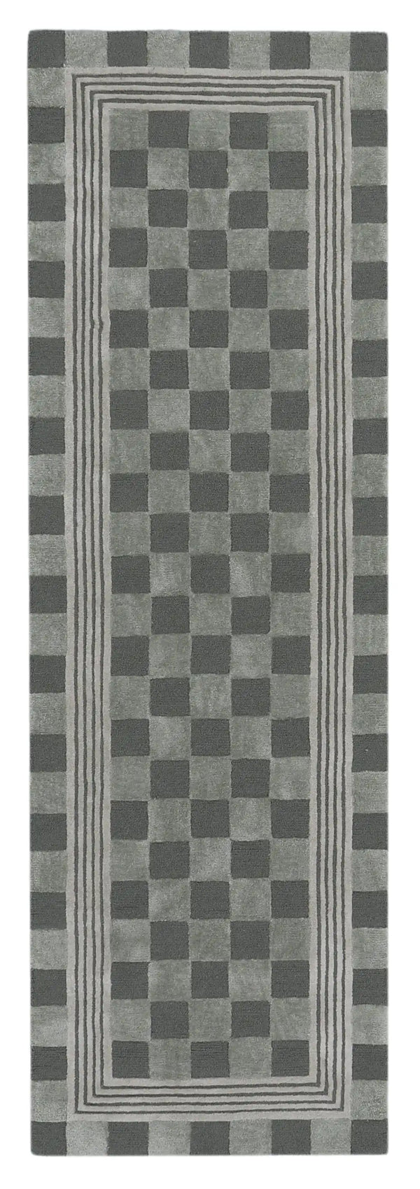 Light Grey Tonal Check 3' x 5' Rug
