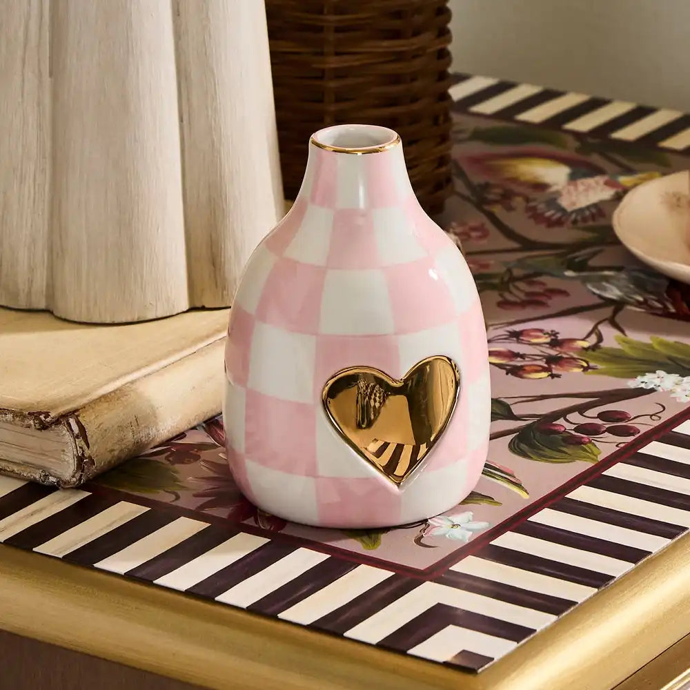 Rosy Check Heart Bud Vase Secondary image