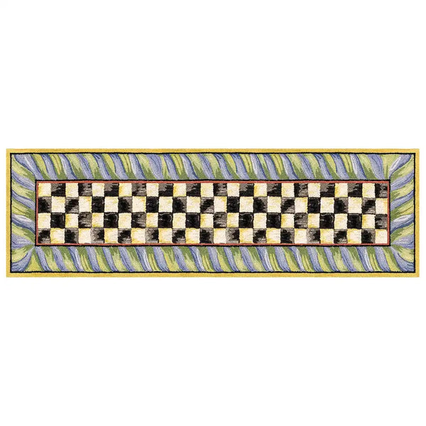 Courtly Check Purple & Green 3' x 5' Washable Rug