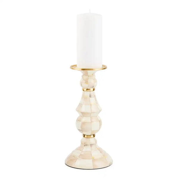 Rosy Check Medium Pillar Candlestick
