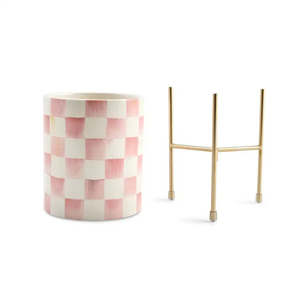 Rosy Check Tabletop Planter