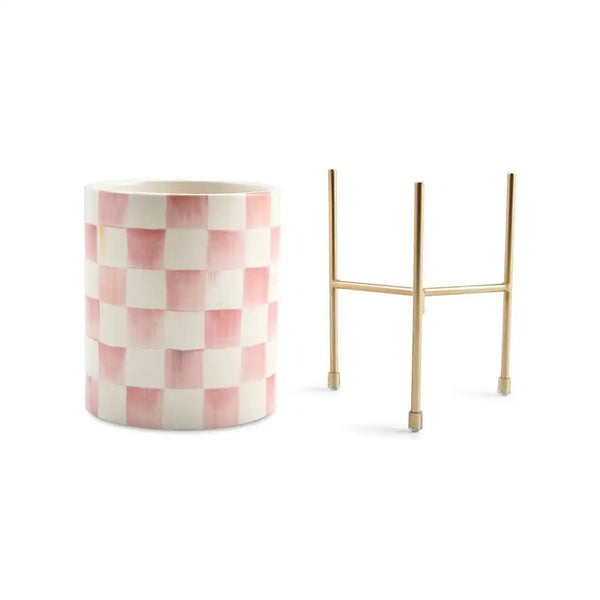 Rosy Check Tabletop Planter