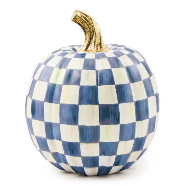 Mocha Check Mini Pumpkin