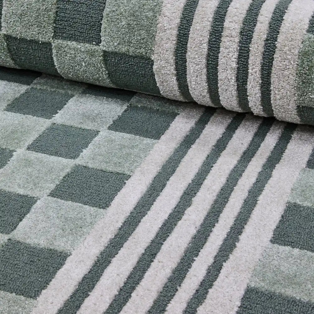 Light Grey Tonal Check 3' x 5' Rug