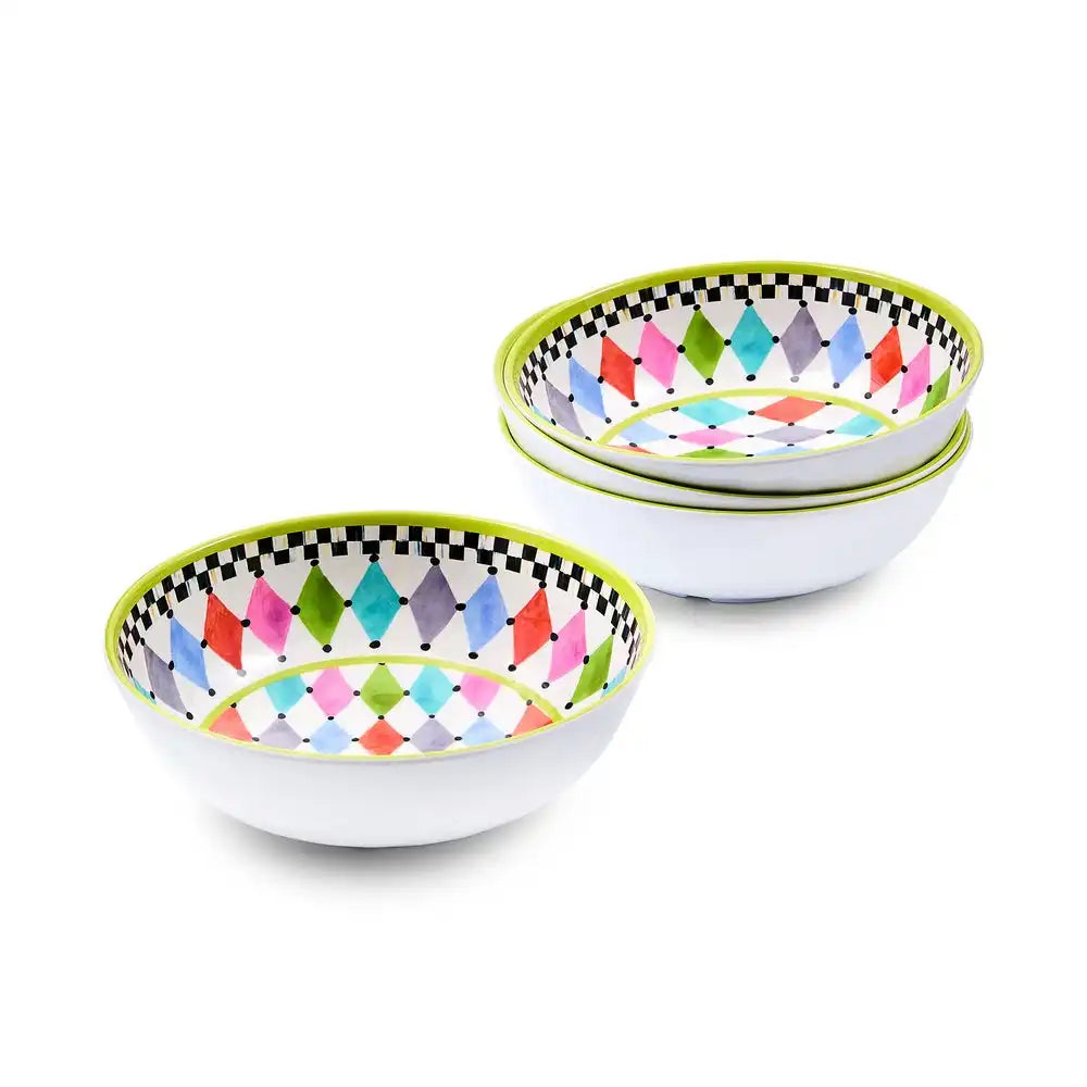 Palm Springs Melamine Salad Plates, Set of 4