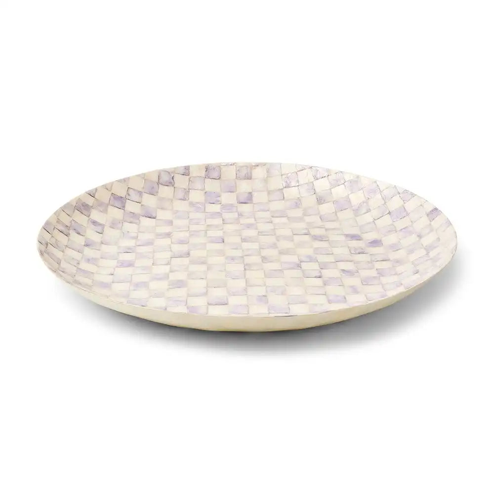 Rosy Check Capiz Decorative Bowl