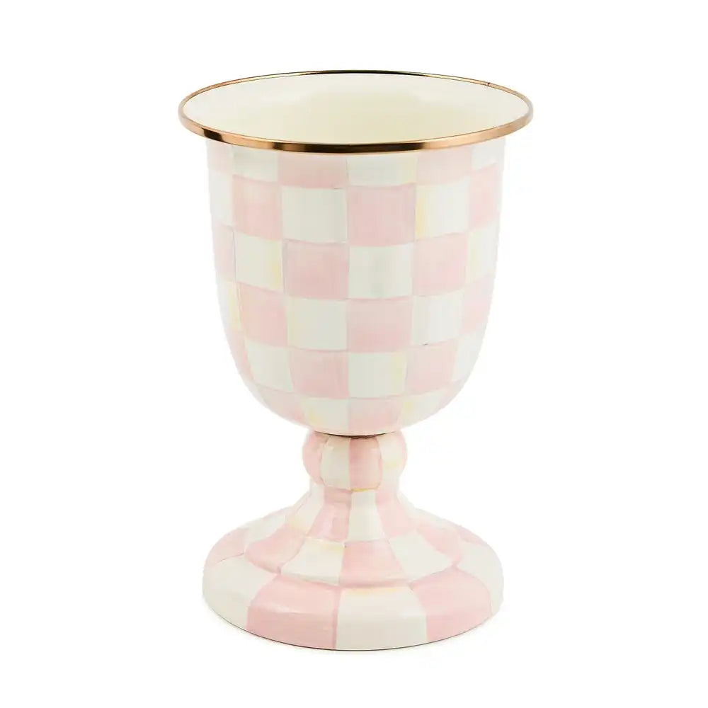 Sky Check Pedestal Vase