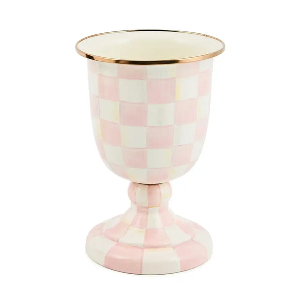 Sky Check Pedestal Vase
