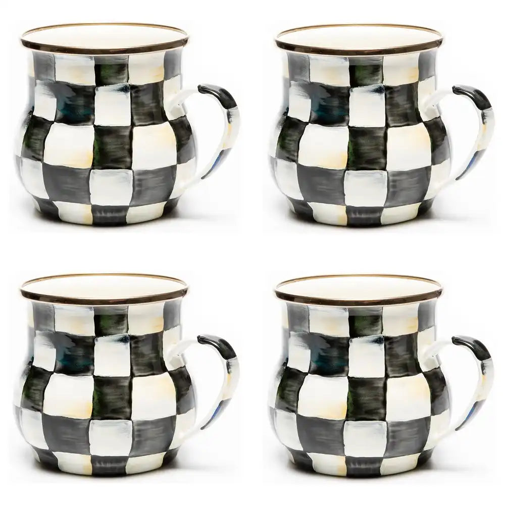 Mocha Check Mug