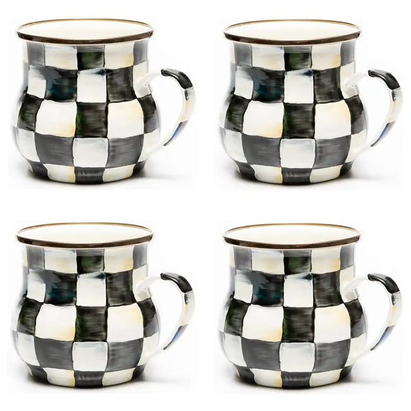 Mocha Check Mug