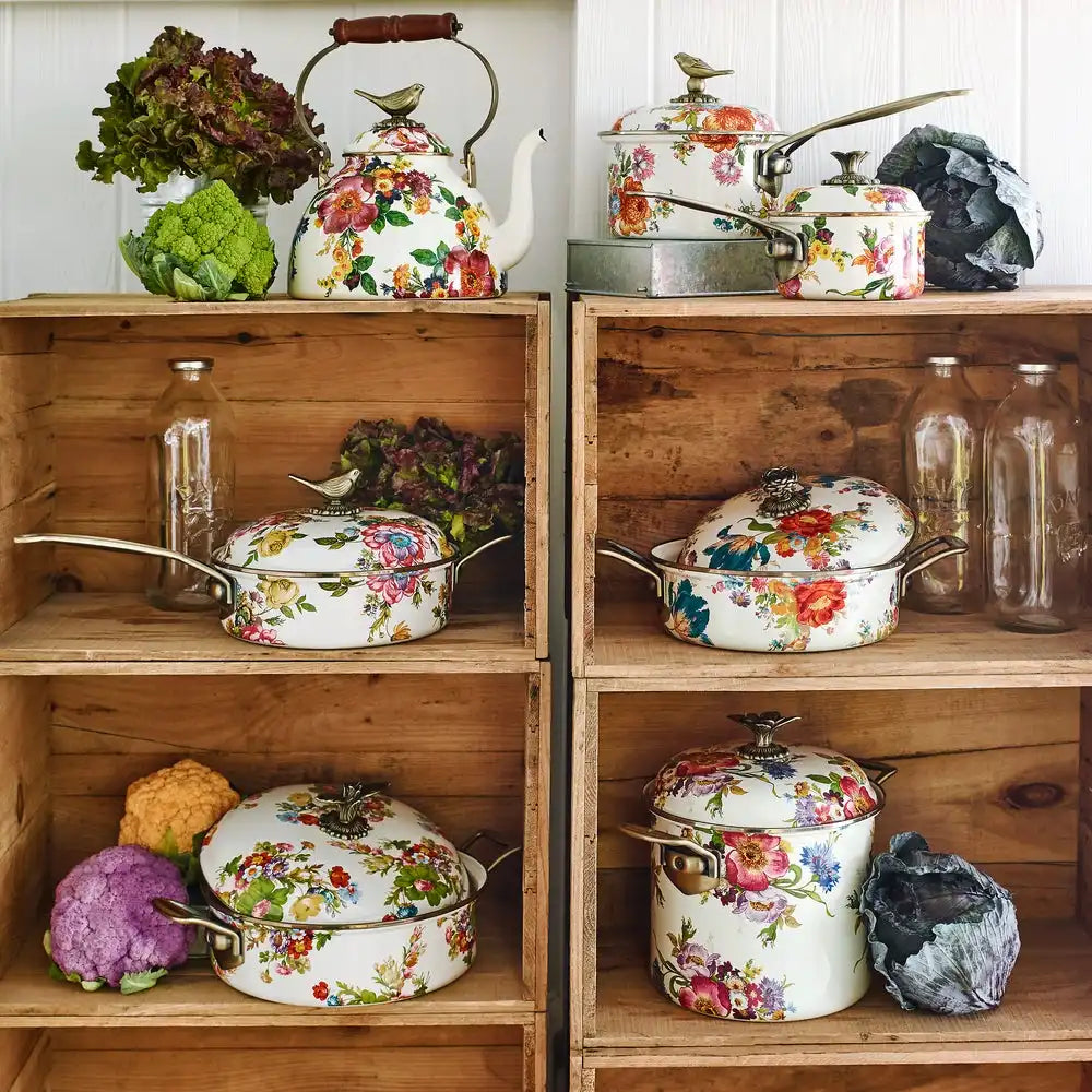 Courtly Check 3 Quart Tea Kettle with Bird