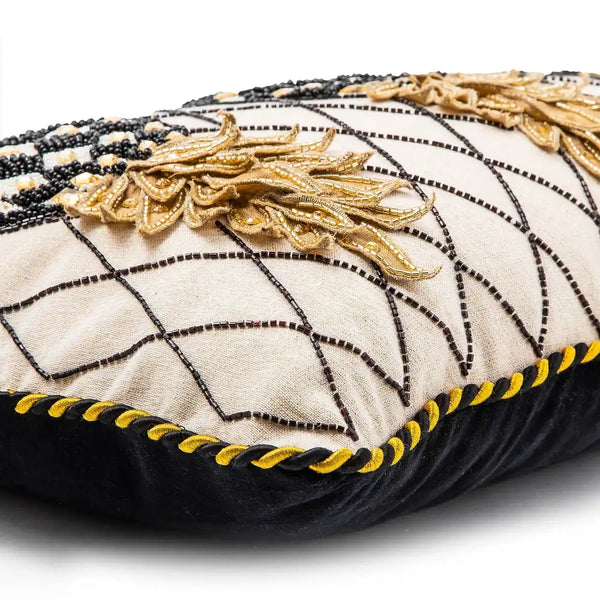 Pineapple Ivory Lumbar Pillow