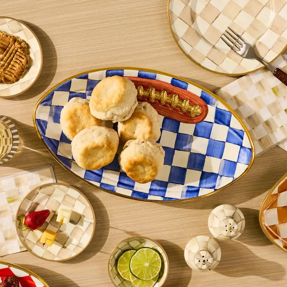 Courtly Check Football Platter