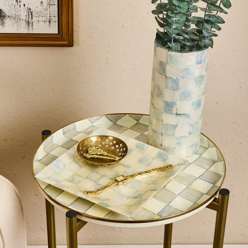 Sky Check Capiz Catchall Tray Secondary image