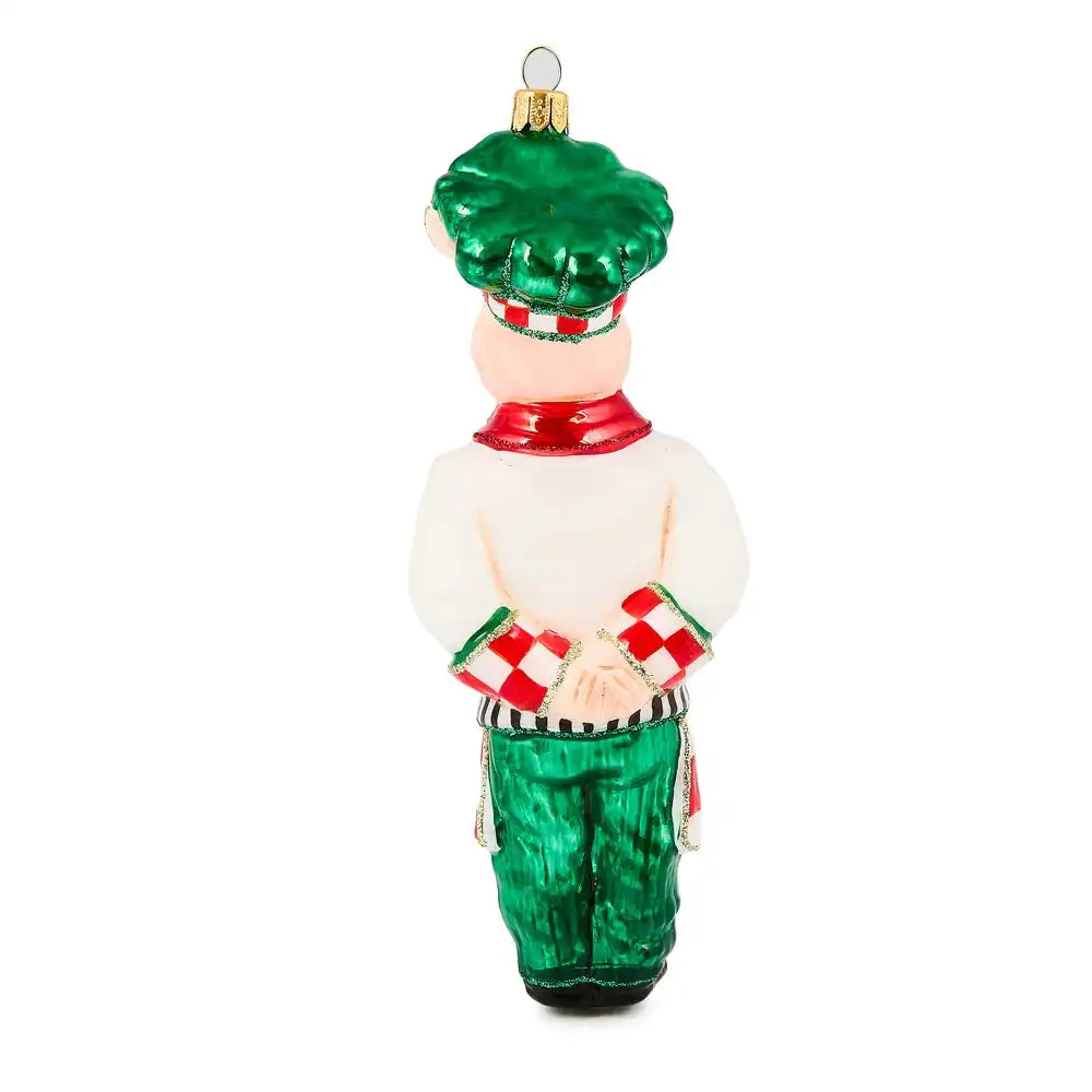 Check It Out Chef Pig Glass Ornament Secondary image