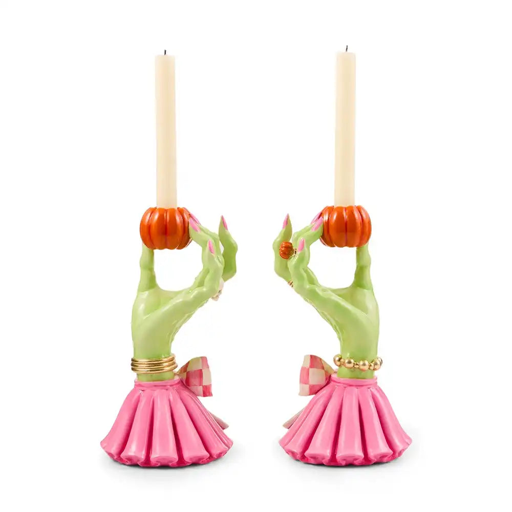 Glam 'o' ween Hand Candle Holders, Set of 2