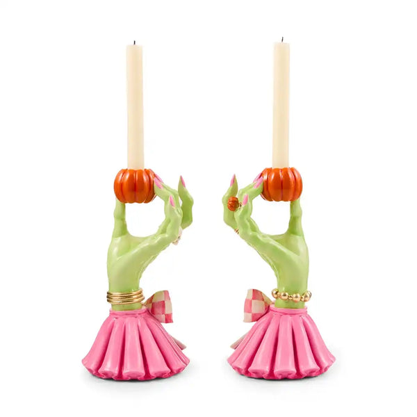 Glam 'o' ween Hand Candle Holders, Set of 2