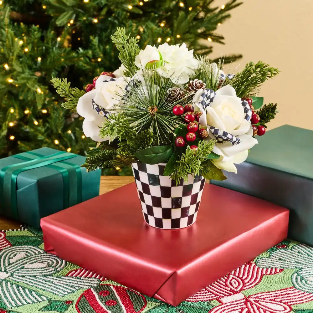 Courtly Check Winter Floral Arrangement Secondary image