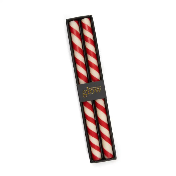 Candy Cane Dinner Candles, Set of 2