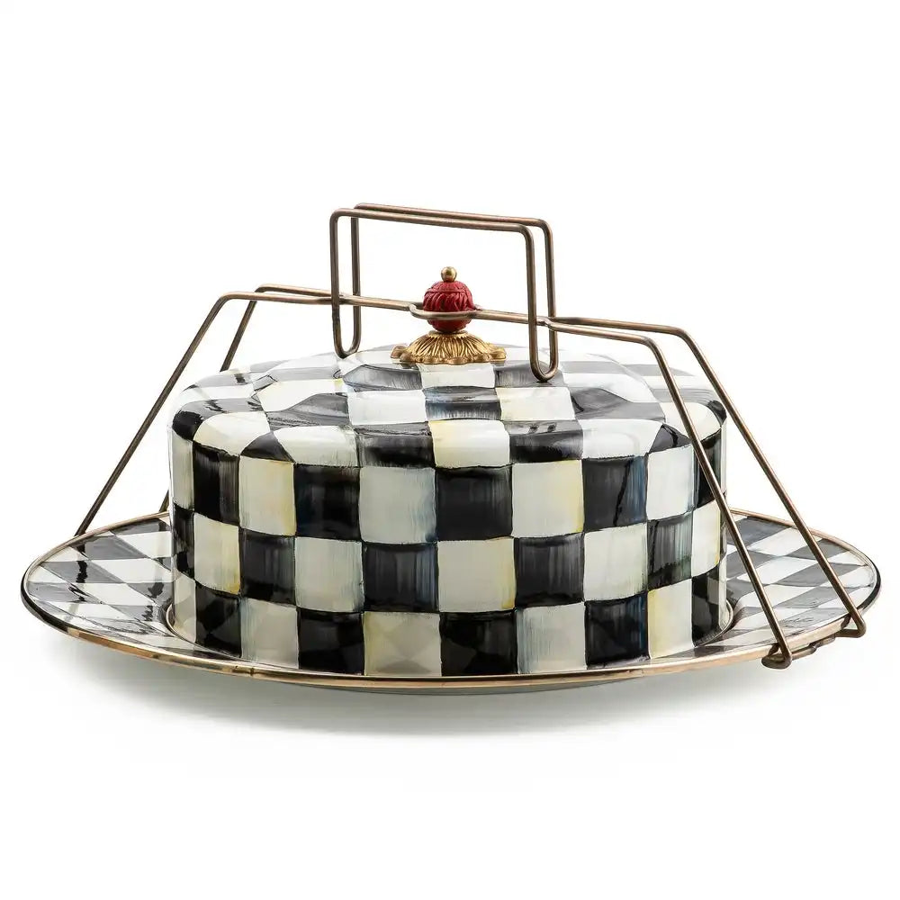 Emerald Check Cake Carrier