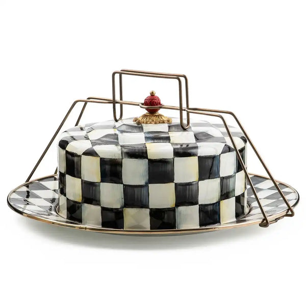 Emerald Check Cake Carrier
