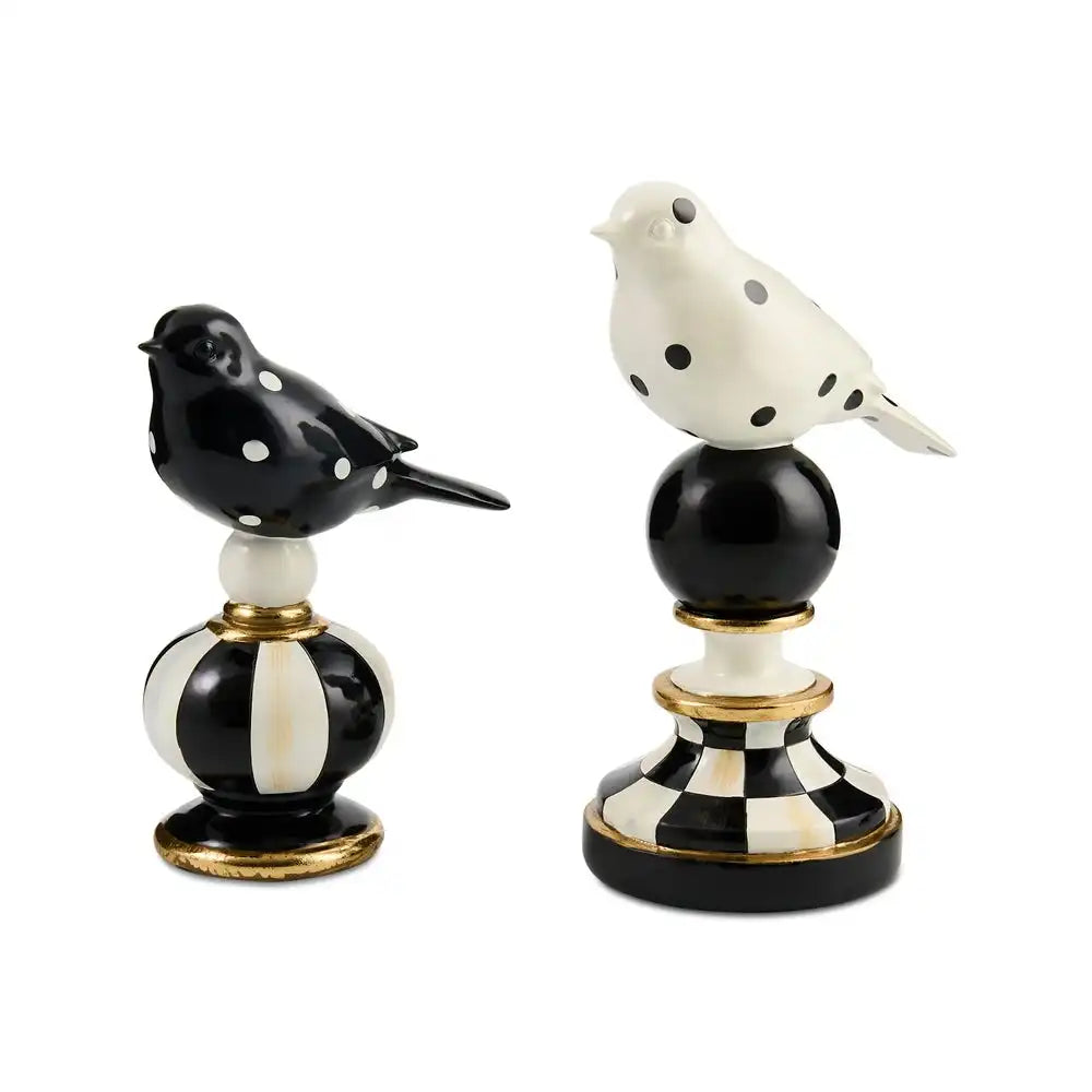 Courtly Check Bird Topiaries, Set of 2 Main image