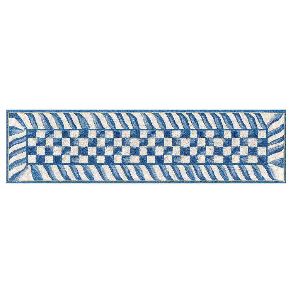 Truly Royal Check 2'6" x 10' Washable Runner