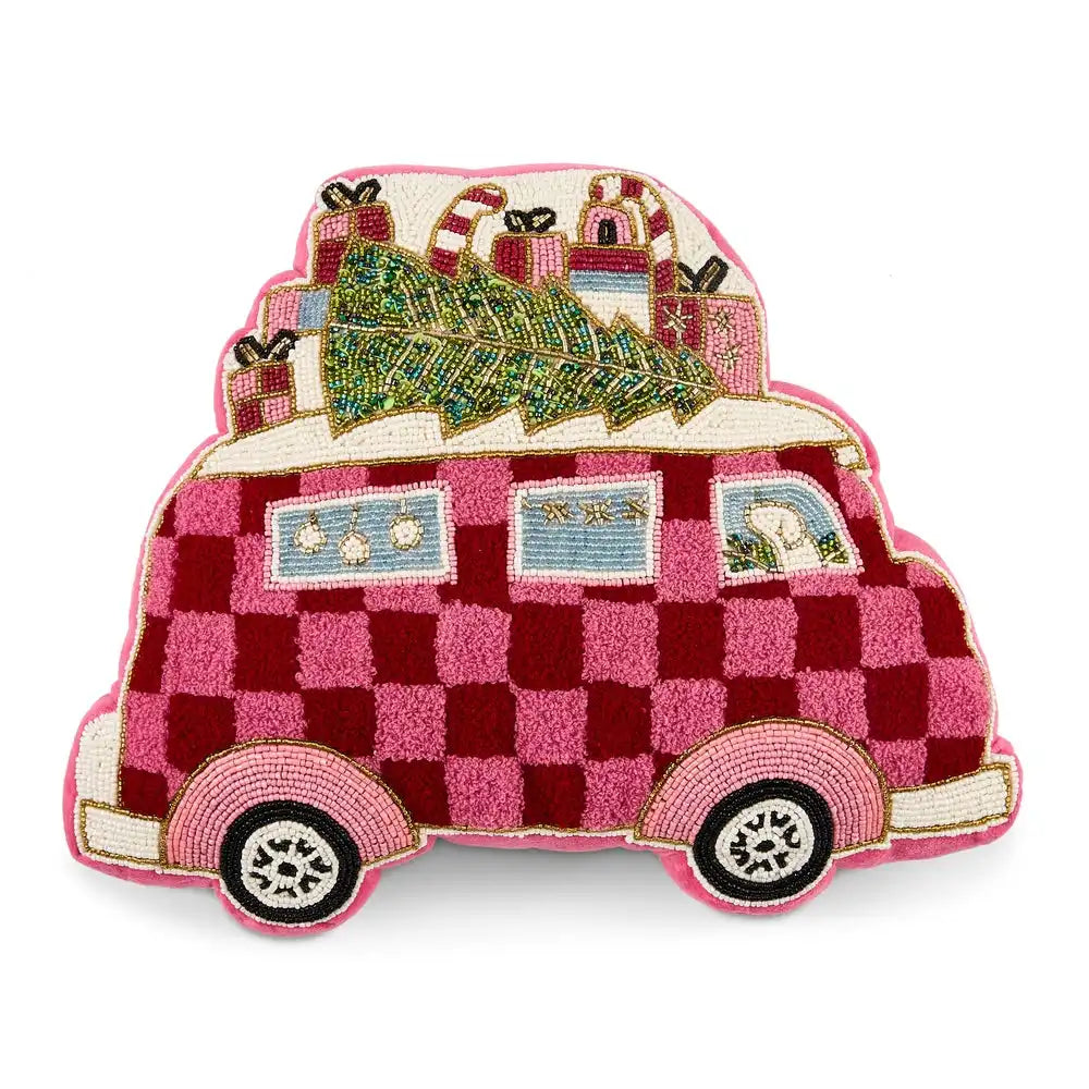 Holiday Bus Shaped Throw Pillow Main image