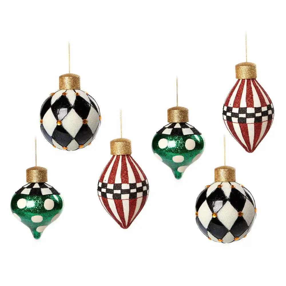 Jolly Assorted Glass Ornaments, Set of 6 Main image